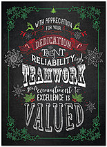 Select a verse or write your own. Teamwork Appreciation Holiday Card D7215U-A